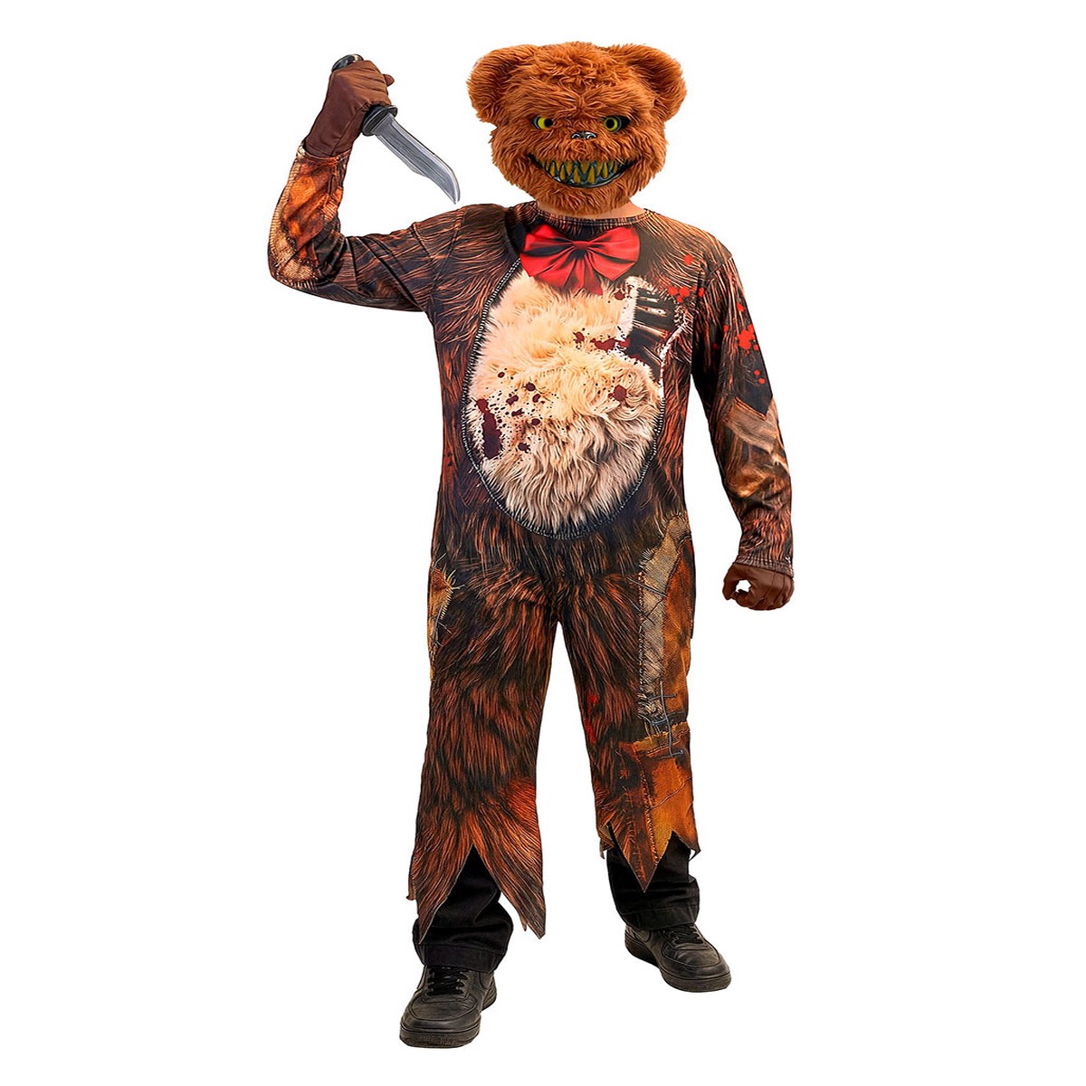 Zombie Teddy Kinder Kostm-Overall mit Maske