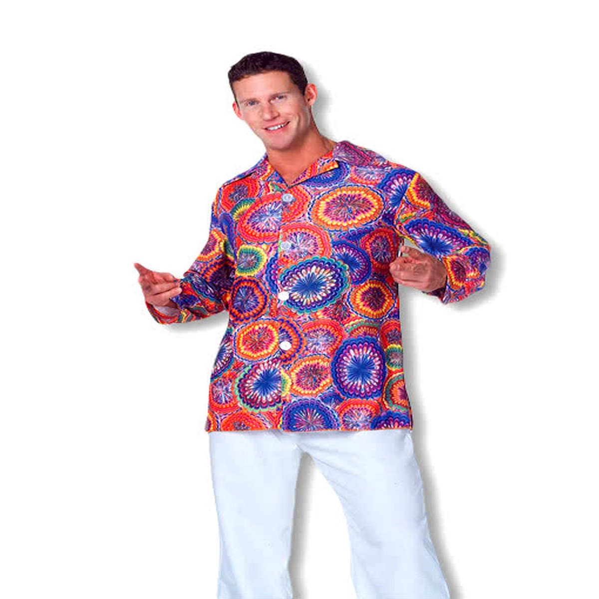 70er Hippie Shirt Psychedelic Plus Size