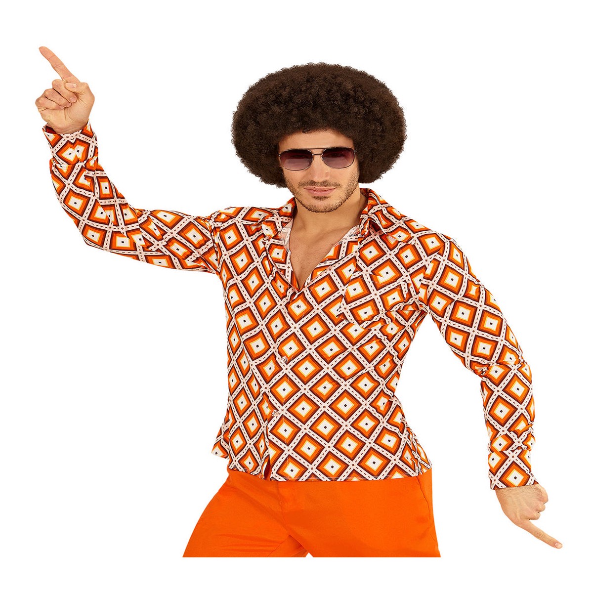 70s Groovy Kostm Hemd Rhombus