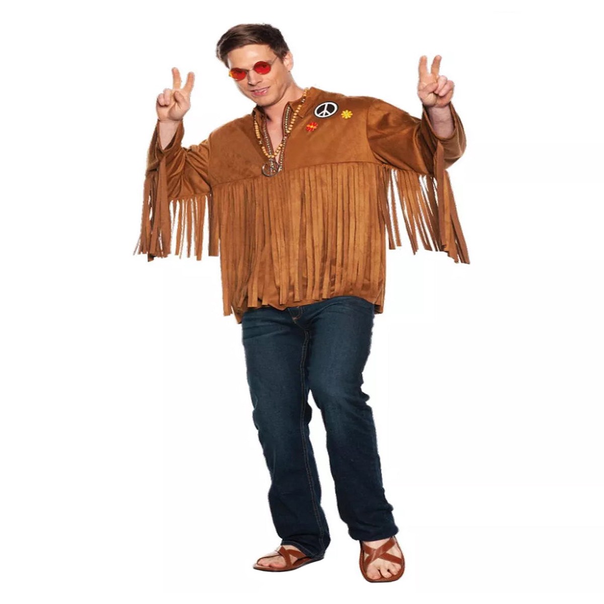70er Jahre Hippie Fransen Shirt
