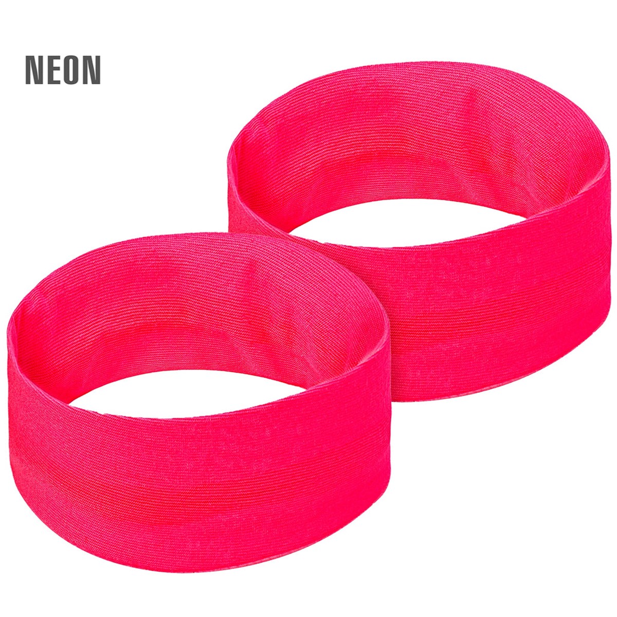 80er Jahre Neonpinkes Schweiarmband 2er Set