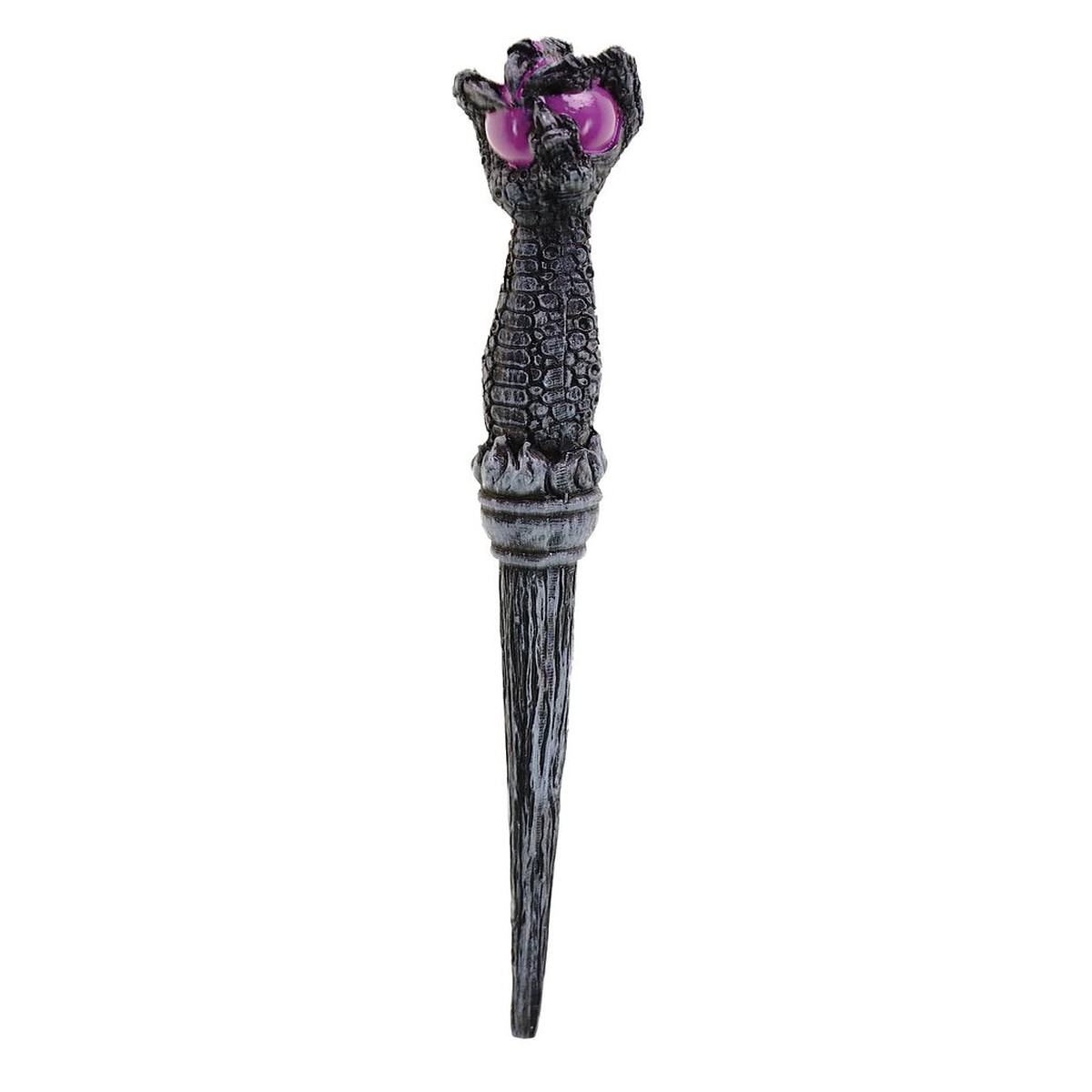 Zauberstab Drachenhand mit Violetter Glaskugel