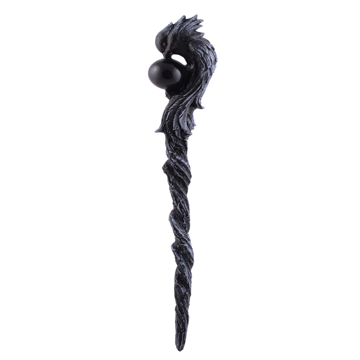 Zauberstab Black Phnix mit schwarzer Kugel