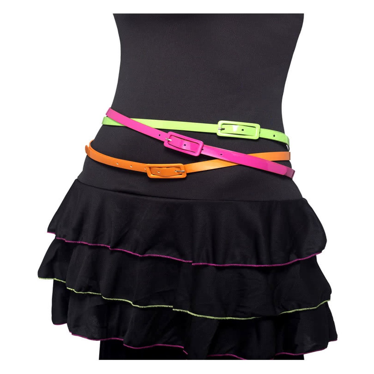 80er Jahre Neon Grtel 3er Set