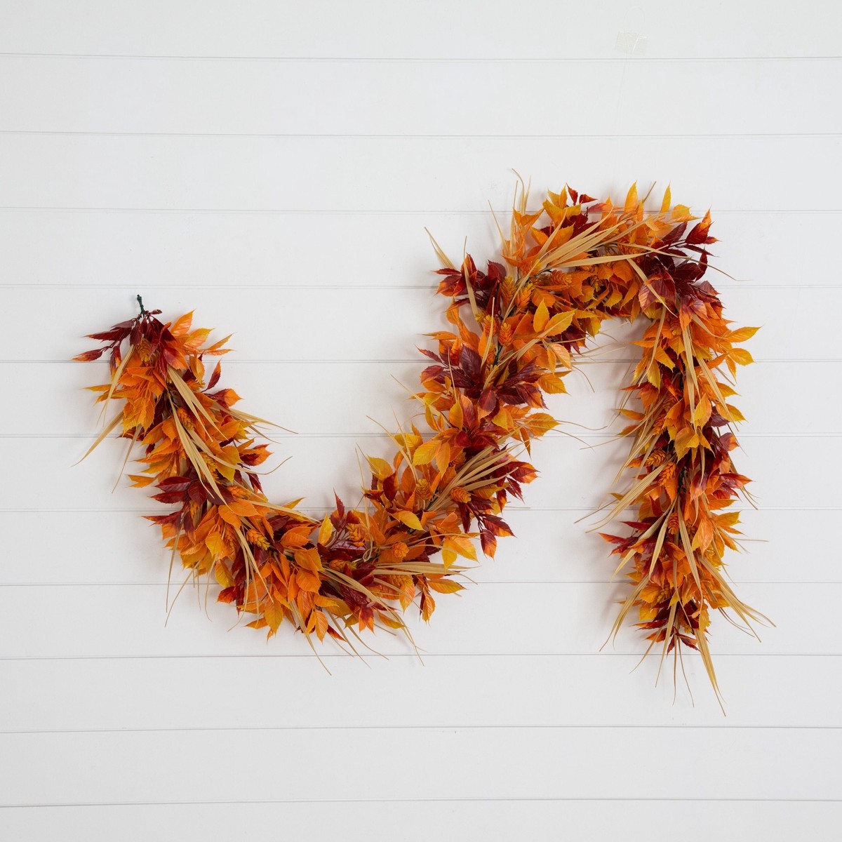 6' UV Resistant Autumn Artificial Fall Foliage Garland (Indoor/Outdoor)