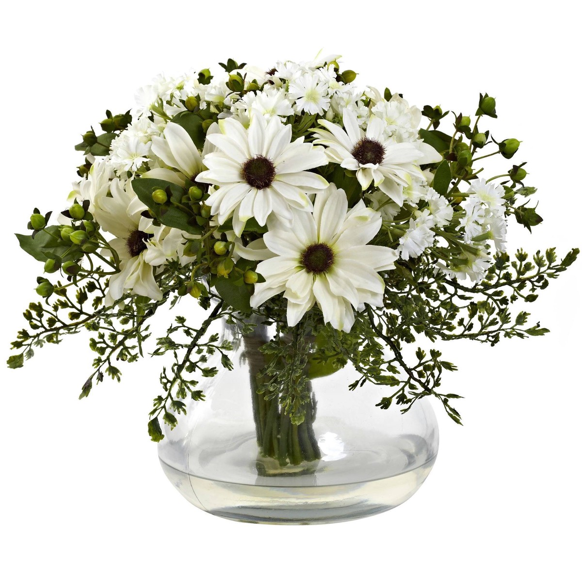 Large Mixed Daisy Arrangement - White