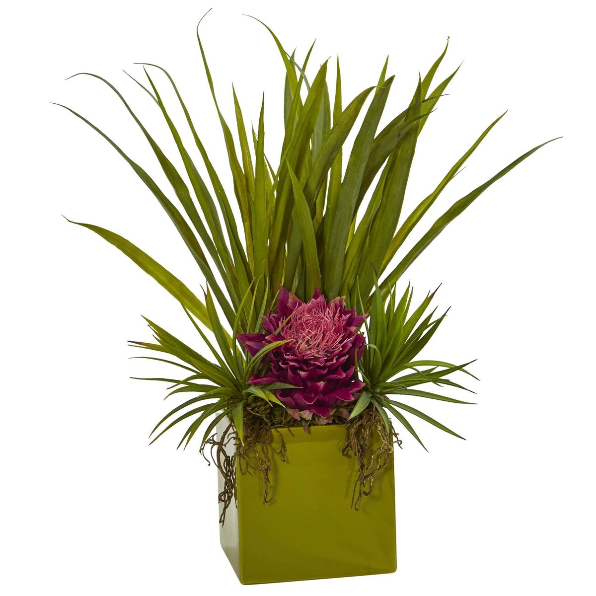 Tropical And Succulent Arrangement – Mauve