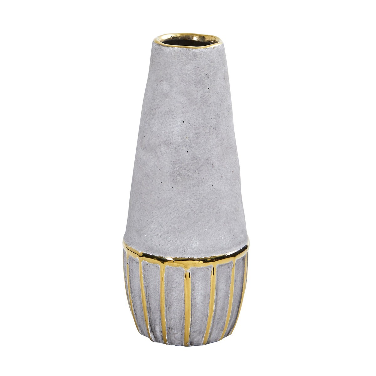 10 Regal Stone Decorative Vase with Gold Accents