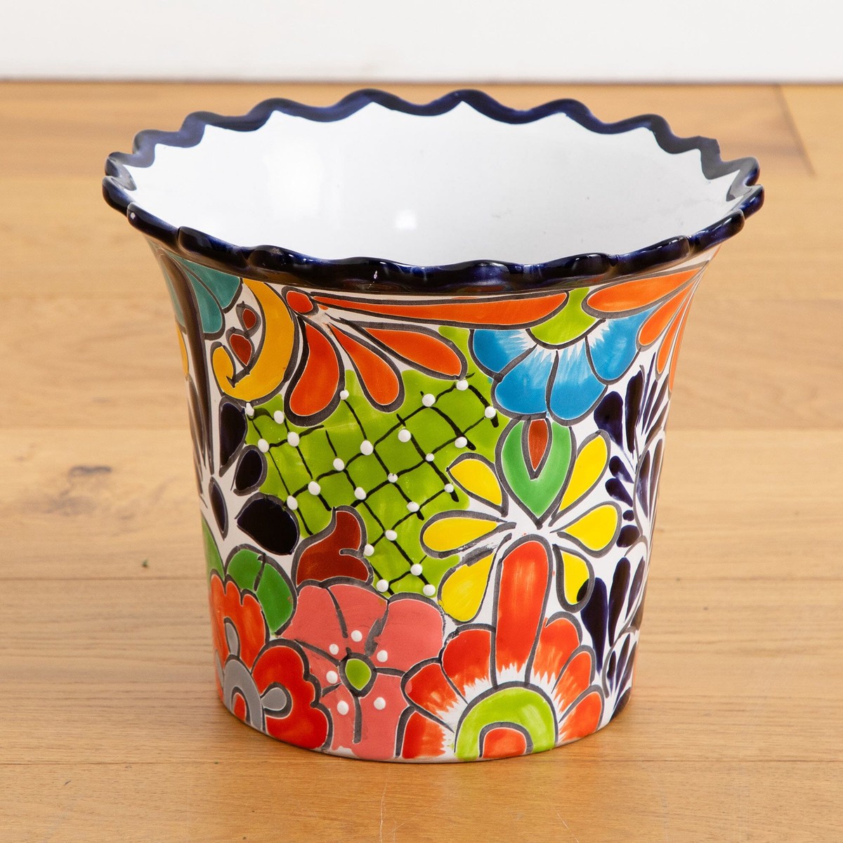 10″ x 12″ Handmade Mexican Talavera Ceramic Planter