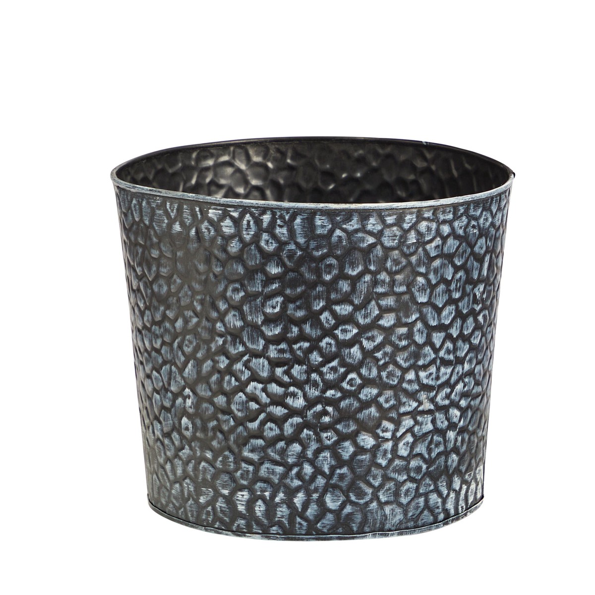 11.5 Embossed Tin Bucket with Pebble Pattern