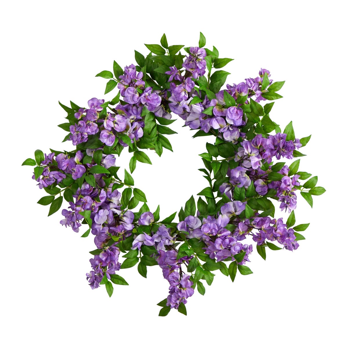 18 Wisteria Artificial Wreath – Purple