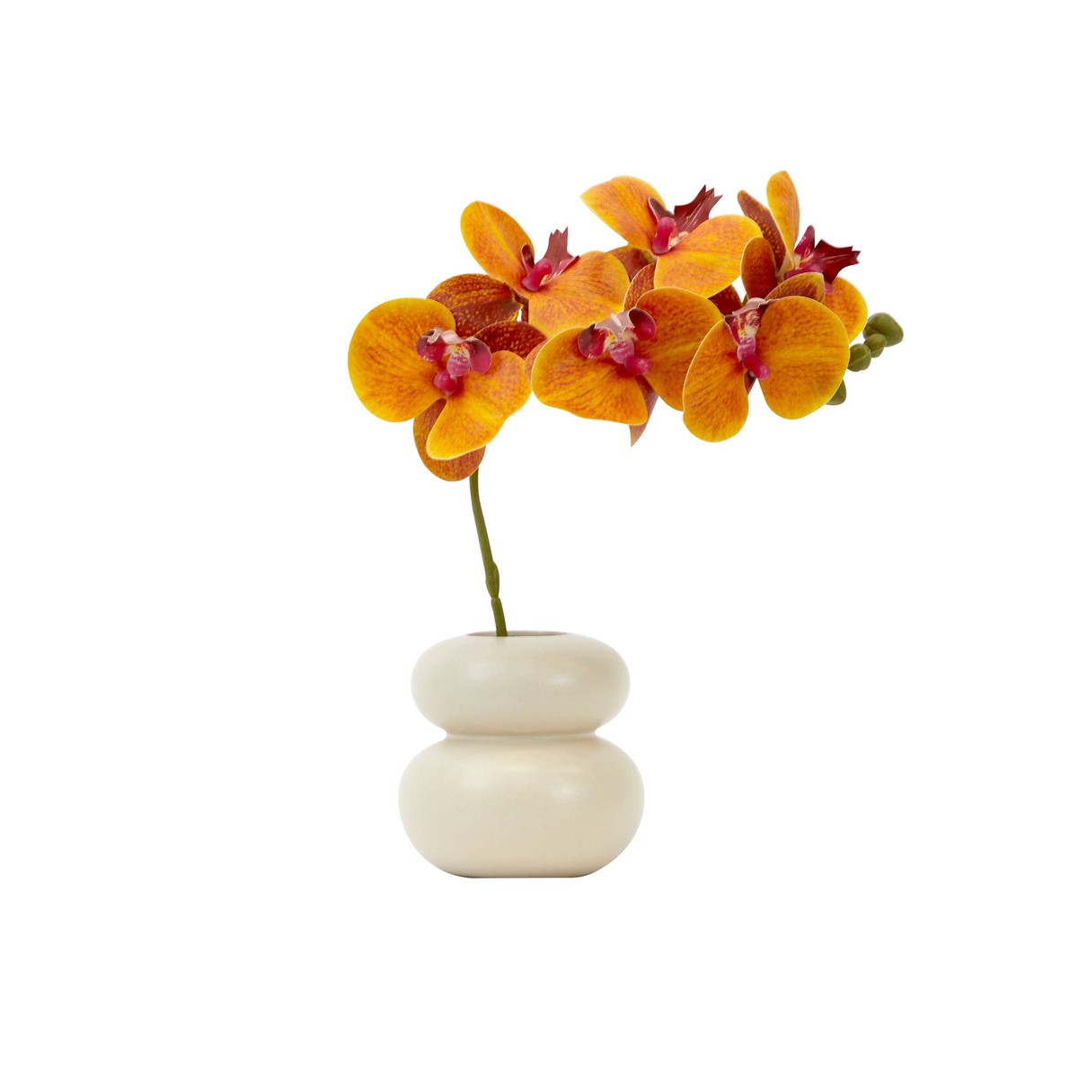 11.5 Artificial Real Touch Phalaenopsis Orchid Arrangement with Vase