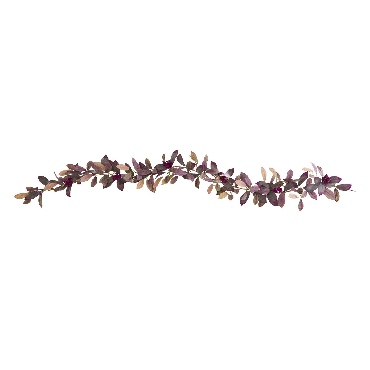 6 Fall Laurel Leaf with Berries Artificial Garland (Set of 2)