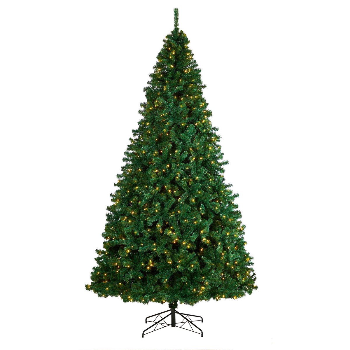10′ Northern Tip Artificial Christmas Tree with 800 Clear LED Lights and 2200 Bendable Branches