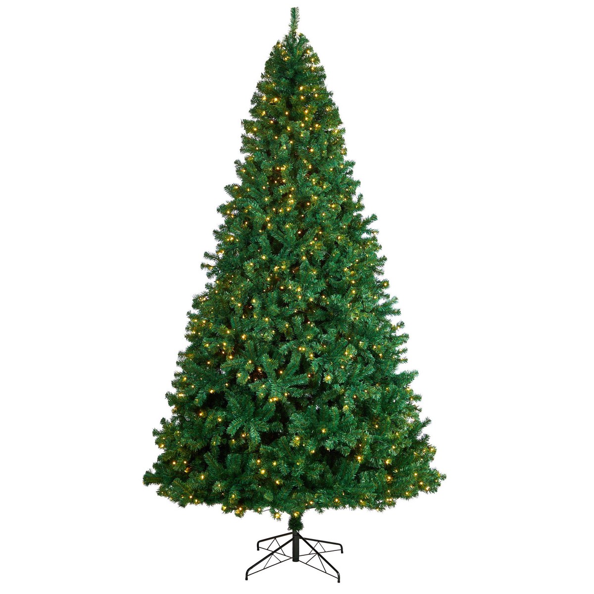 11′ Northern Tip Artificial Christmas Tree with 1000 Clear LED Lights and 2720 Bendable Branches