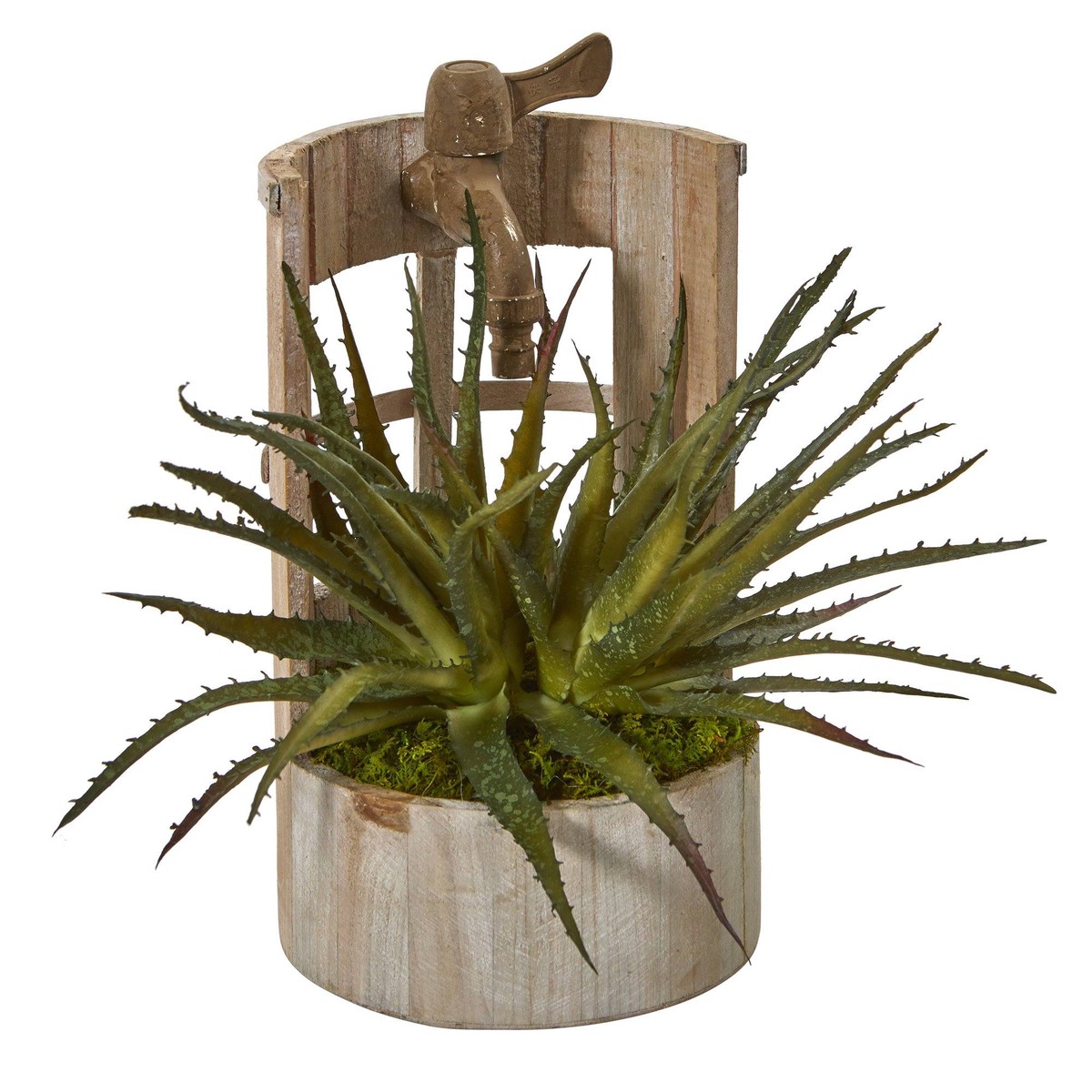 12 Aloe Artificial Plant in Faucet Planter