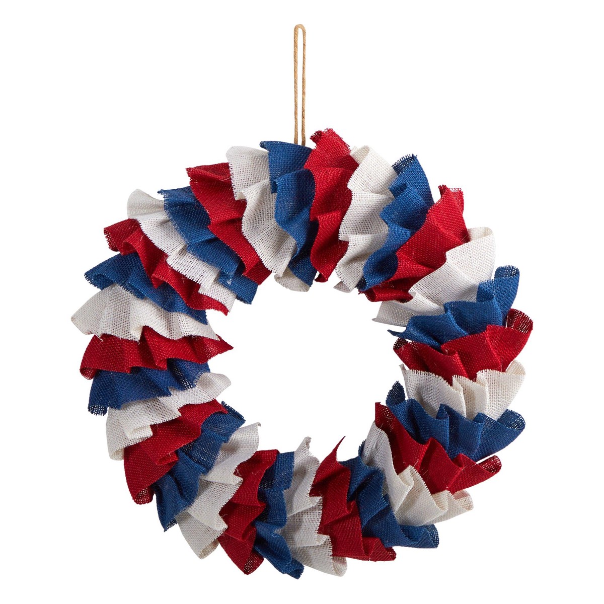 18 Red White and Blue Americana Burlap Wreath