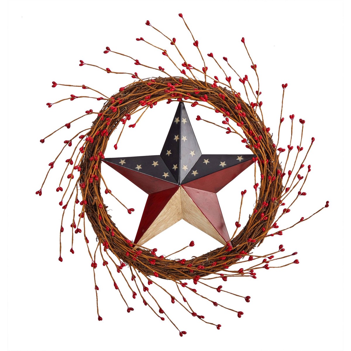 20 Americana Patriotic Star Wreath Red White and Blue