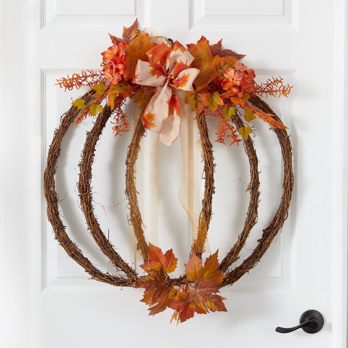 26 Autumn Pumpkin Artificial Vine Fall Wreath