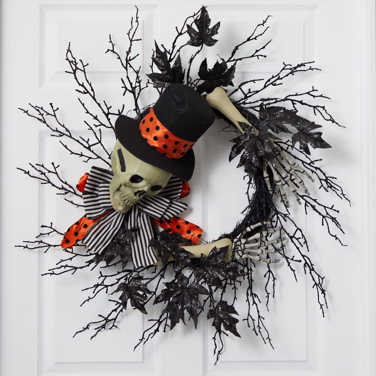 26″ Halloween Dapper Skeleton Wreath
