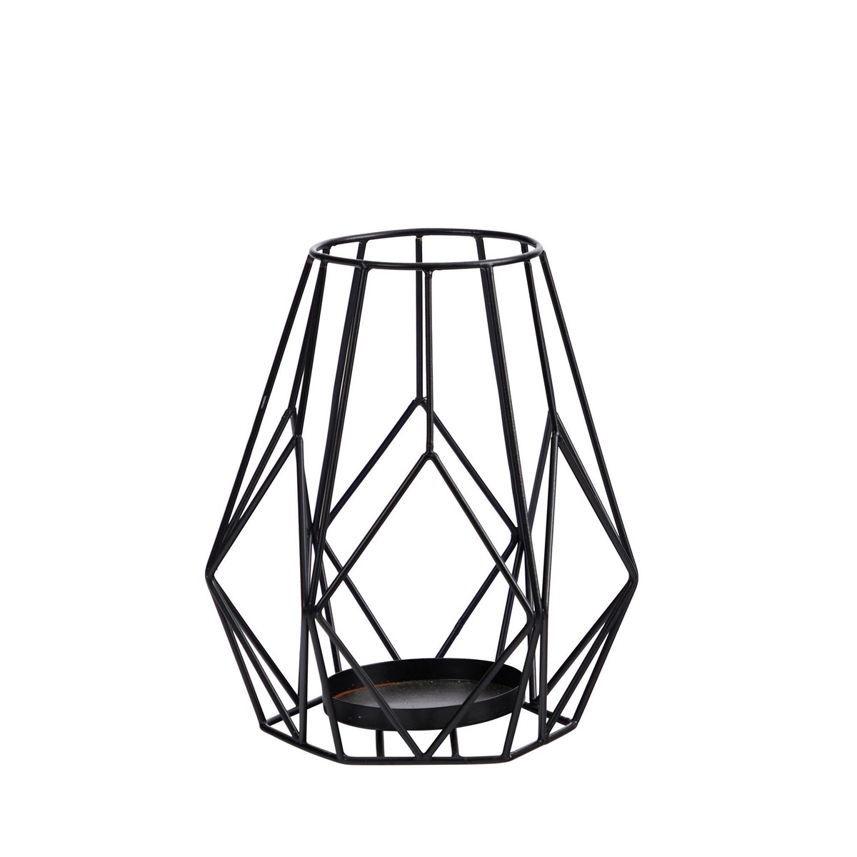 11 Geometric Black Metal Wire Votive Tea Lantern Candle Holder