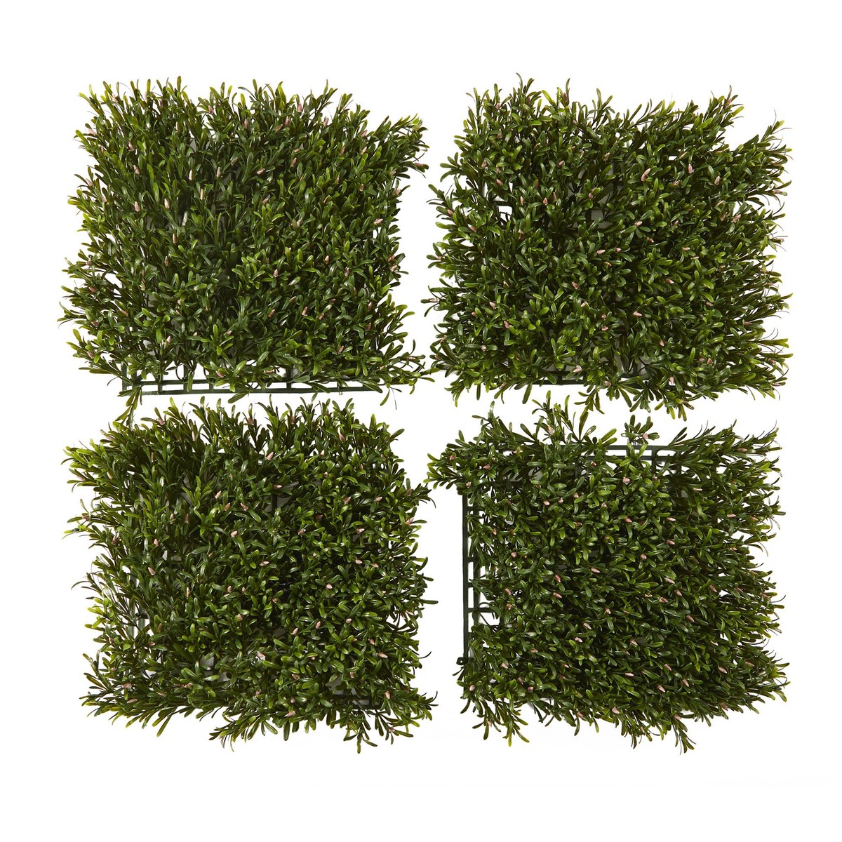 10.5 x 10.5 Rosemary Artificial Wall Mat UV Resistant (Indoor/Outdoor) (Set of 4) Trellis