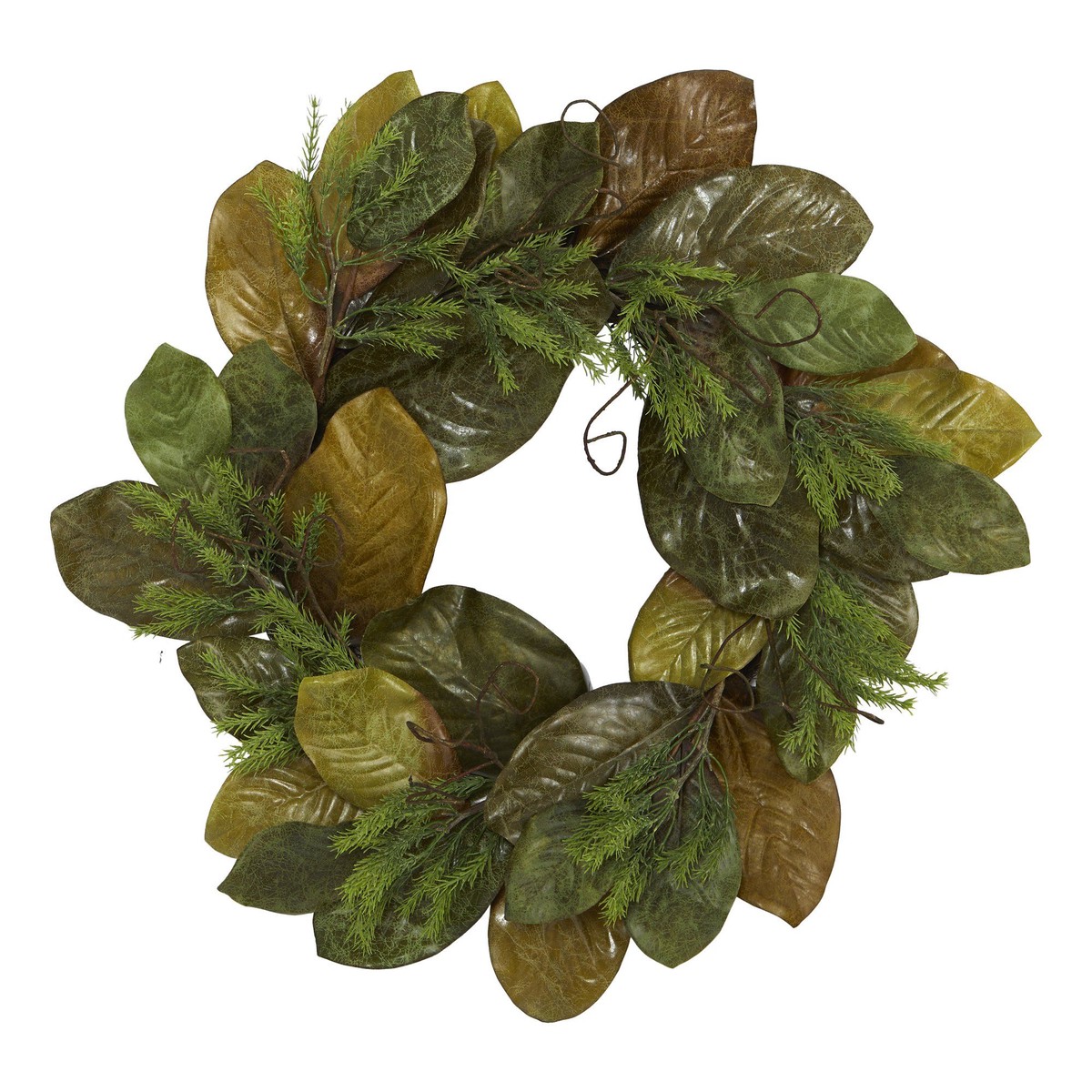26 Magnolia Leaf Artificial Wreath