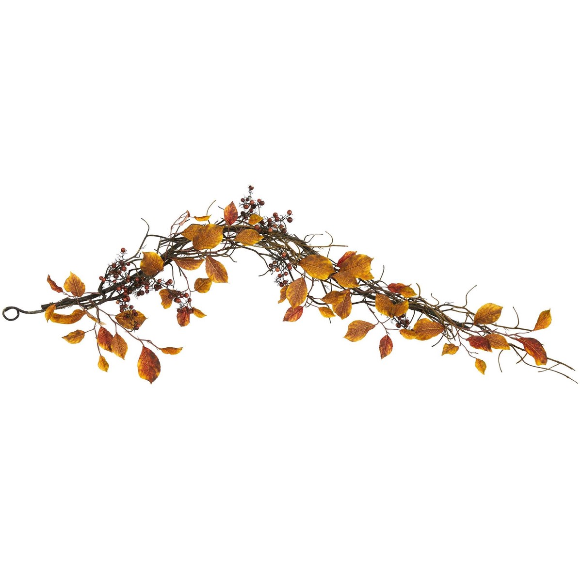 4 Fall Foliage, Berries and Twig Artificial Garland
