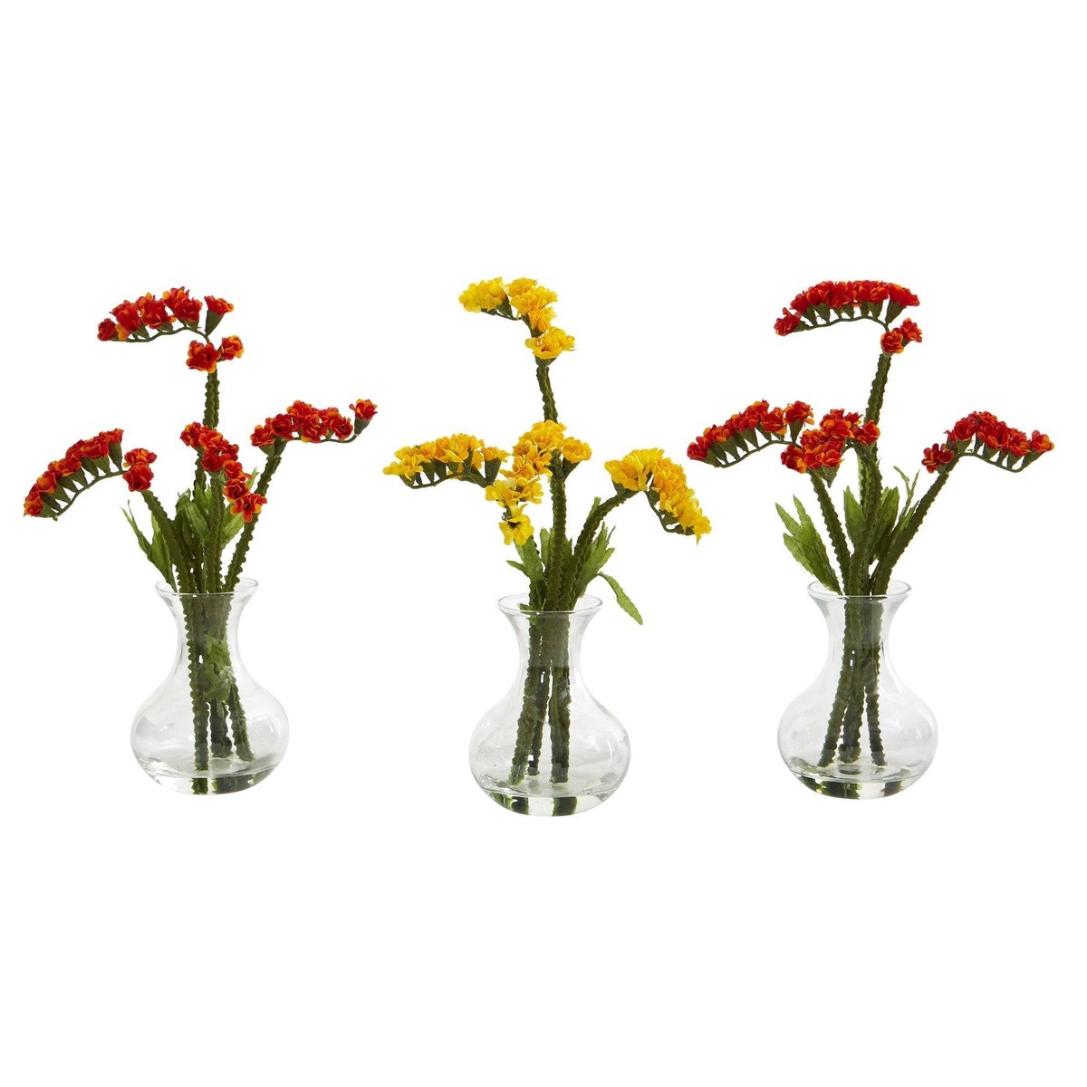 10 Baby Breath Artificial Arrangement in Vase (Set of 3)