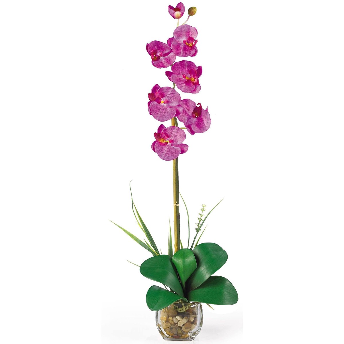 Single Phalaenopsis Liquid Illusion Silk Flower Arrangement – Orchid