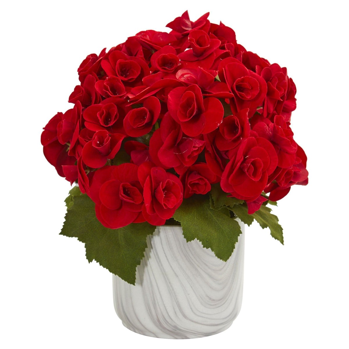 10″ Begonia Artificial Arrangement in Vase”