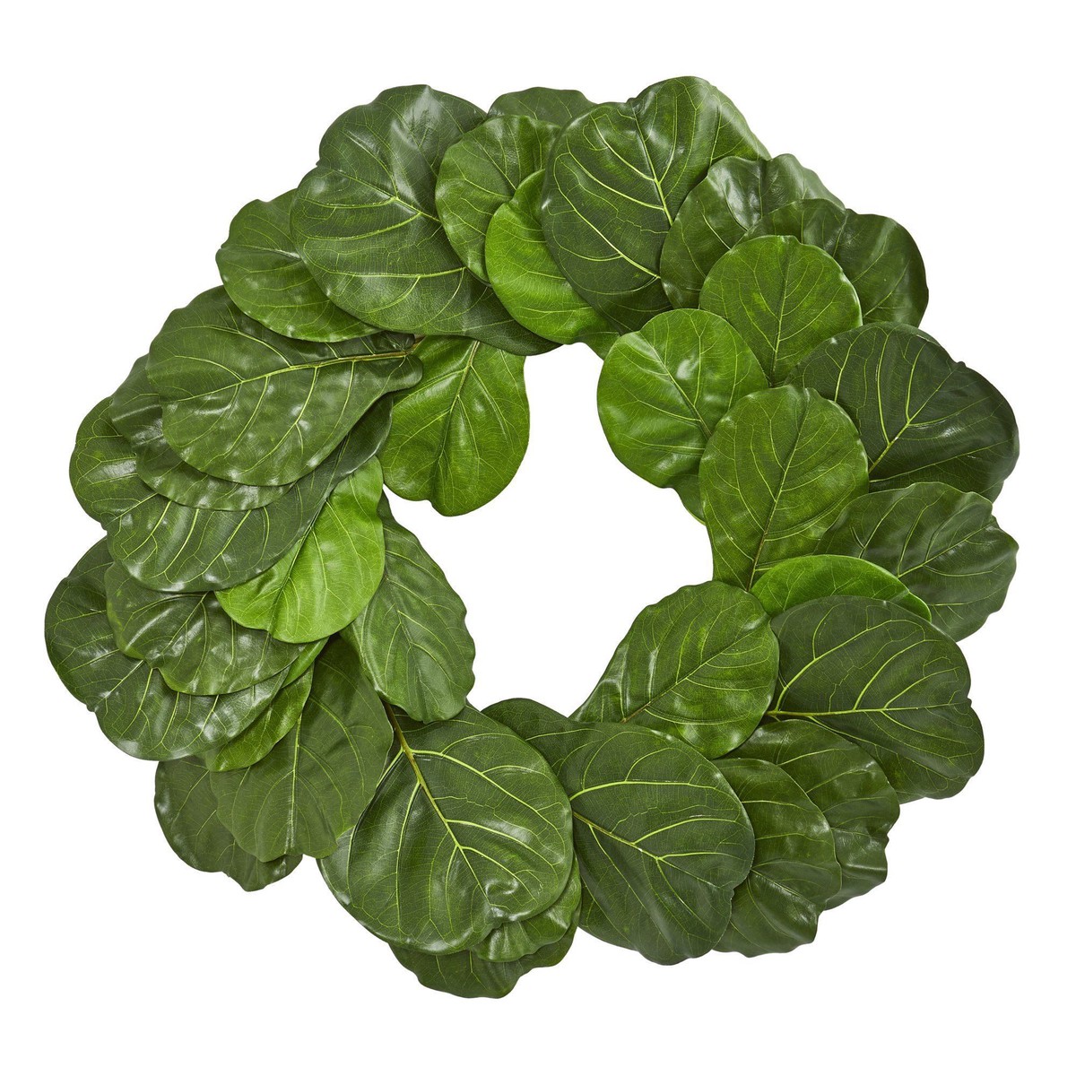 30 Fiddle Leaf Artificial Wreath