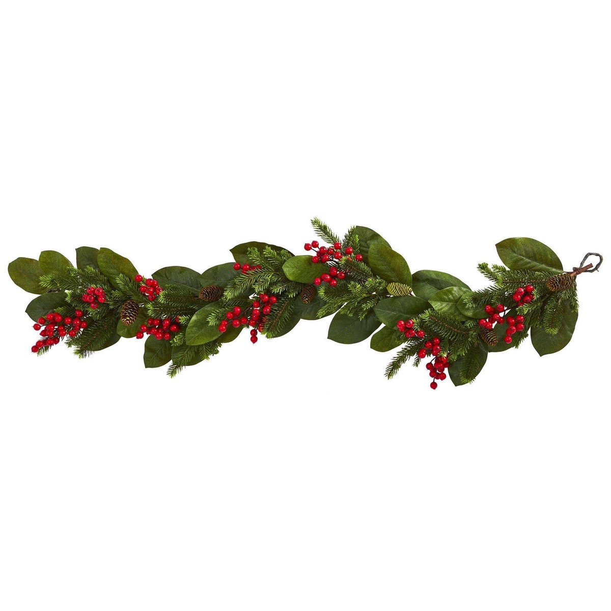 5 Magnolia Berry Pine Artificial Garland