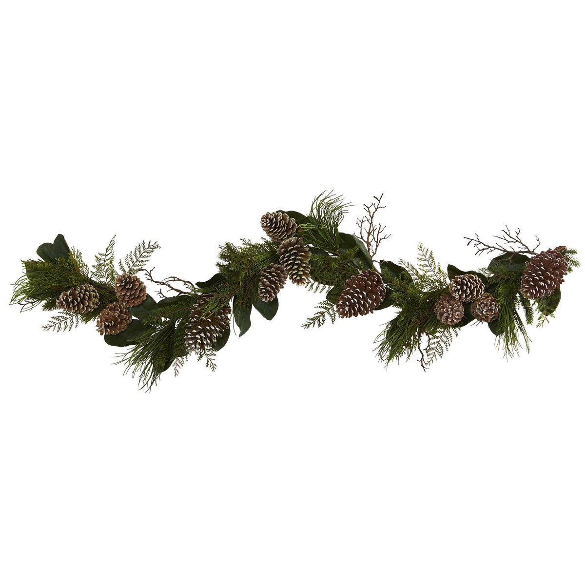 6 Pine Cone and Pine Artificial Garland